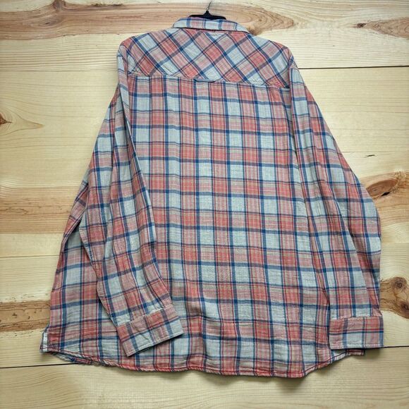 Carbon 2 Cobalt Shirt Mens XXL Pink Blue Button Up Long Sleeve Plaid Casual - Picture 8 of 10